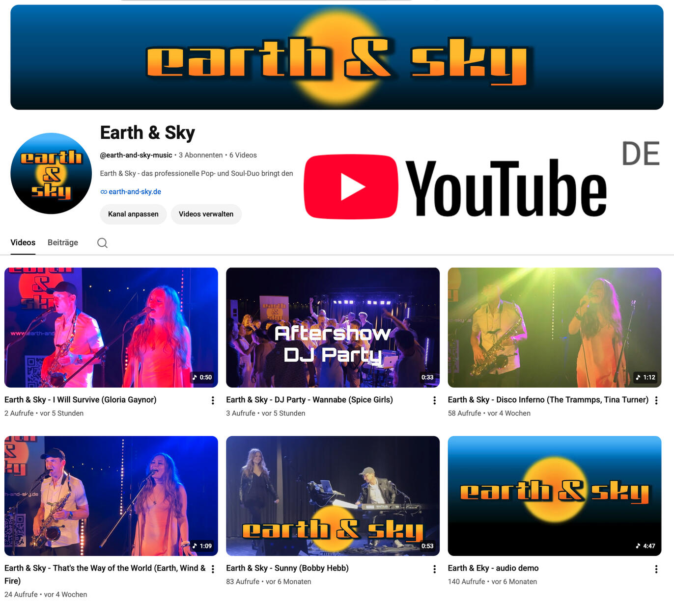 Earth & Sky auf YouTube